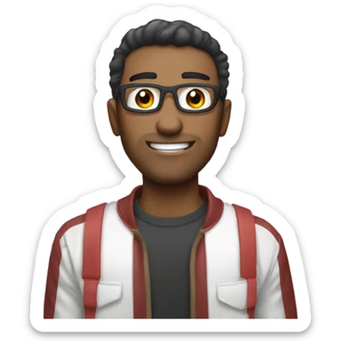 komik bıyıklı adam sticker