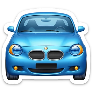 coche bleue certif sticker