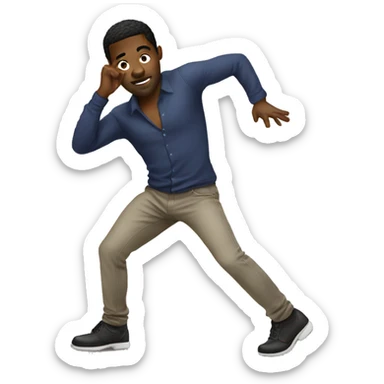 Black male twerking sticker