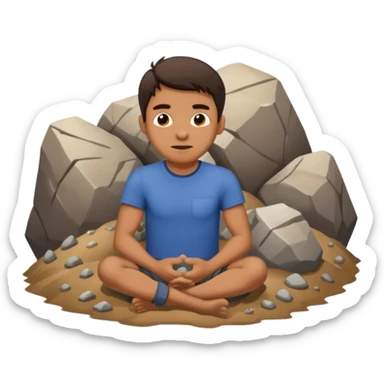 homme qui une montagne coincé dans les fesse sticker