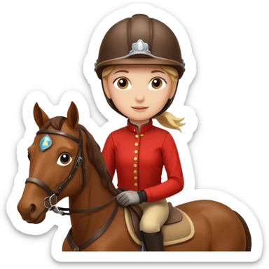  horse. jockey girl sticker