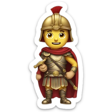 Ancient Roman soldier with a sword sticker