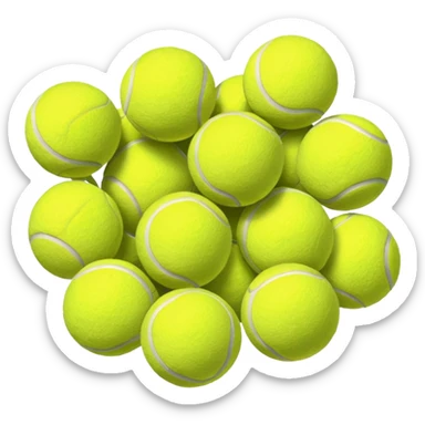 colorful tennis balls sticker