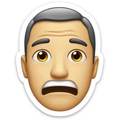 Man fake crying with eye open  sticker