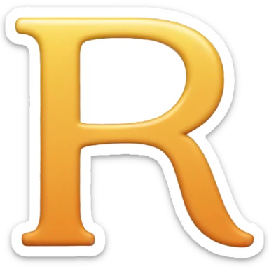 The letter "P" and letter "R" as small text sticker