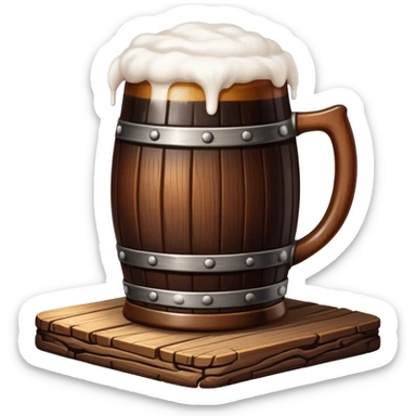 medieval tavern beer sticker