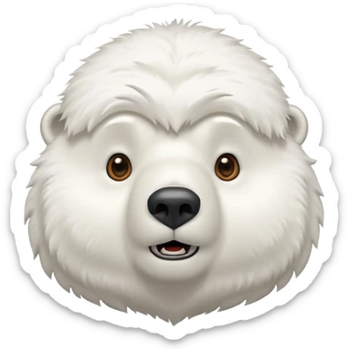 polar bear, chin support, suprise sticker