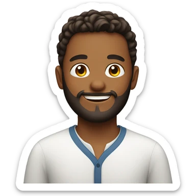 smiling boy with beard indoors sticker