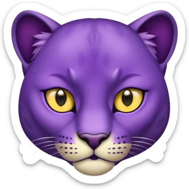 Purple Panther face turned to the slight right sticker