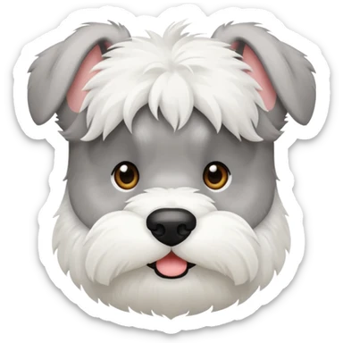 schnauzerwhite mini schnauzer sticker
