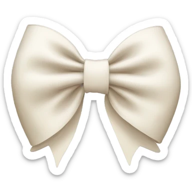 Bege white bow  sticker