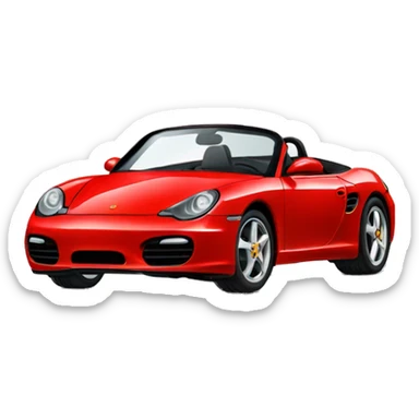 Red Porsche boxter sticker