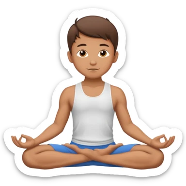 boy yoga poses sticker