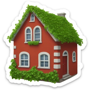 Red house with Ivy sticker