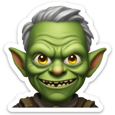 Evil goblin sticker