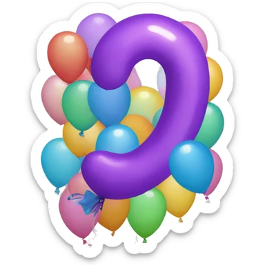 Balloons numbers 1-5 sticker