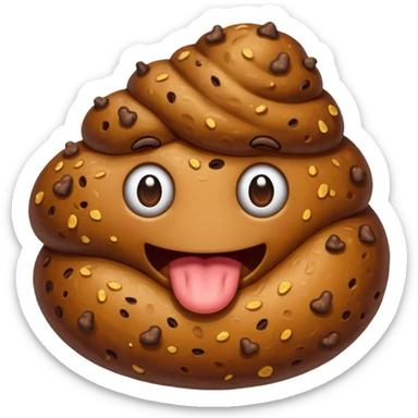 A brown poop without a face💩 sticker