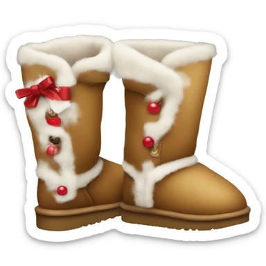 cute christmas uggs sticker