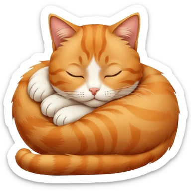 A sleepy cat sticker