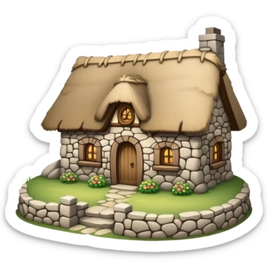Cozy Fantasy cottage sticker