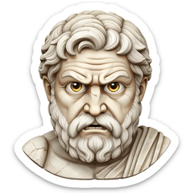 Create a greek statue point at the front with angry fave sticker