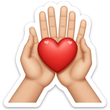 Heart hand emoji sticker