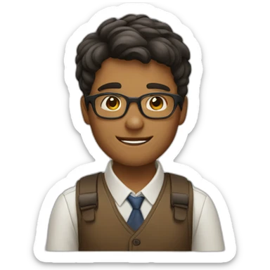 A boy who likes to be a nerd sticker