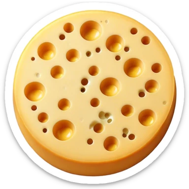 cheese circle moon sticker