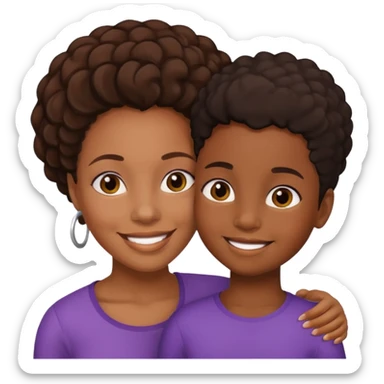 no a black mother and a black child sticker