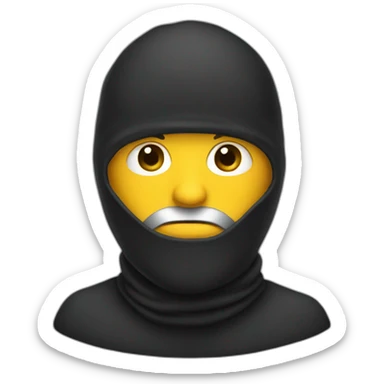 man with a balaclava sticker