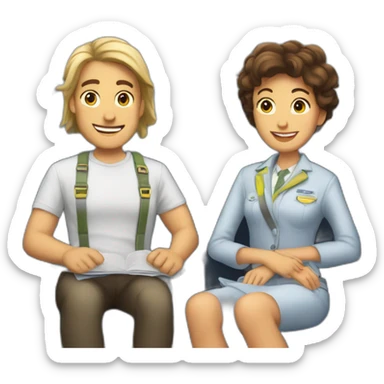 Les tours jumelles dans un avion sticker