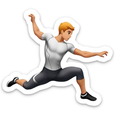 A person leaping between buildings or scaling a wall with agility and precision. The scene captures dynamic motion, showcasing strength, flexibility, and the thrill of urban acrobatics against an urban cityscape backdrop. sticker