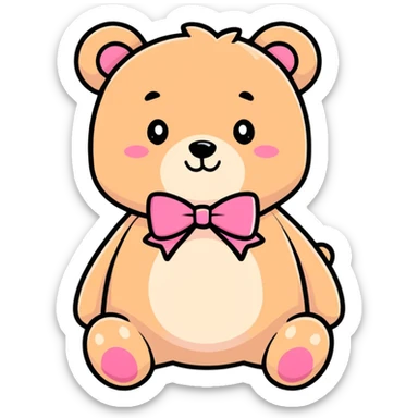 Bear girly sticker