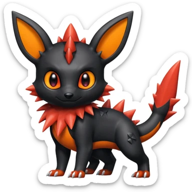 Spiky Scaley smooth glossy Umbreon-Charmeleon-Guilmon-fusion sticker