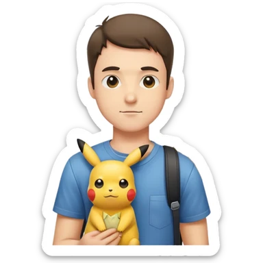 Poke all with tweaking Pokemon on the front  sticker