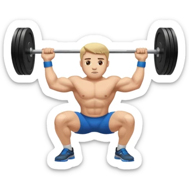 barbell squat sticker