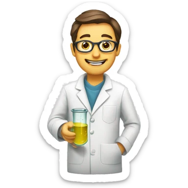 test tube scientist sticker