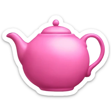 Pink tea pot sticker