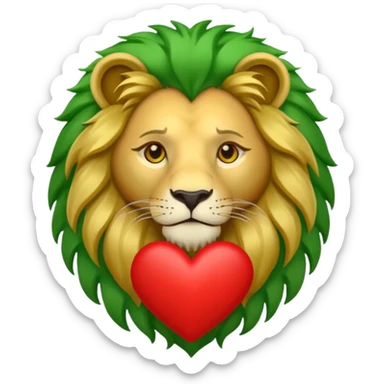 ❤️🤍🦁💚 sticker