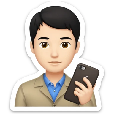 Designer website guy with professional dp please chnage hair color to black 
 sticker