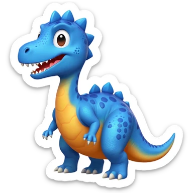 Bluey riding a dinosaur sticker