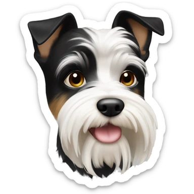 Biewer Terrier black white sticker