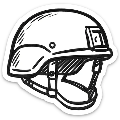 schematic modern American military helmet, army NATO style, strict technical style, light gray fill, no text, minimalism sticker