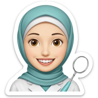 muslim hijab dentist sticker