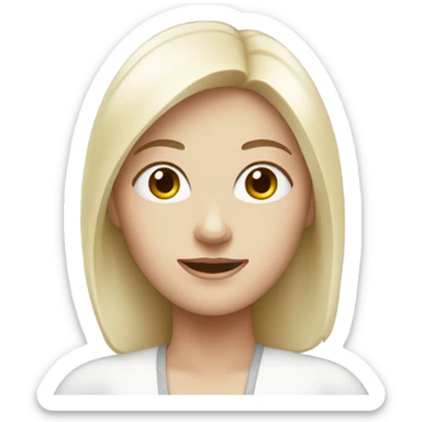 lady with white sk sticker