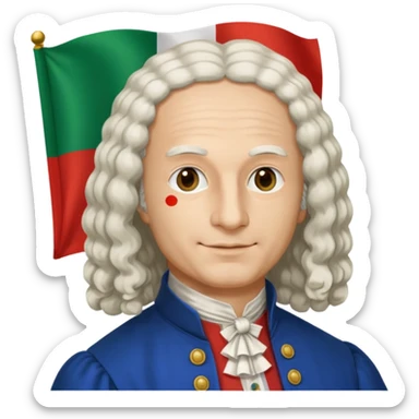 antonio vivaldi italian flag sticker