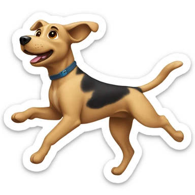 Perro volando sticker
