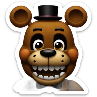 FNAF freddy fazbear flushed sticker