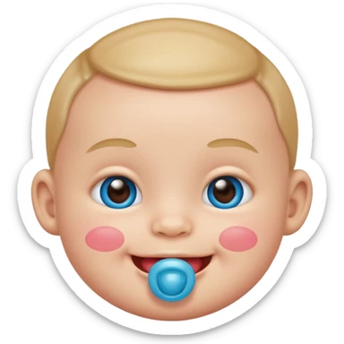 emoji baby with sucker sticker