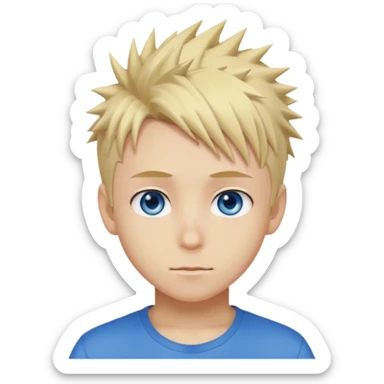 Naruto Anime style boy head sticker